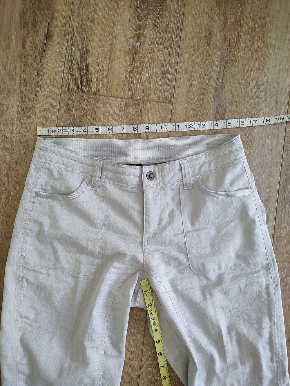 Kuhl Cabo Pant Cotton Linen Birch Grey Gorpcore Size 8 SHORT - Picture 11 of 16